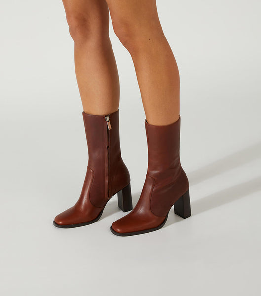 Botines Tony Bianco Atlanta Cognac 8.5cm Marrones | CLJZR59753