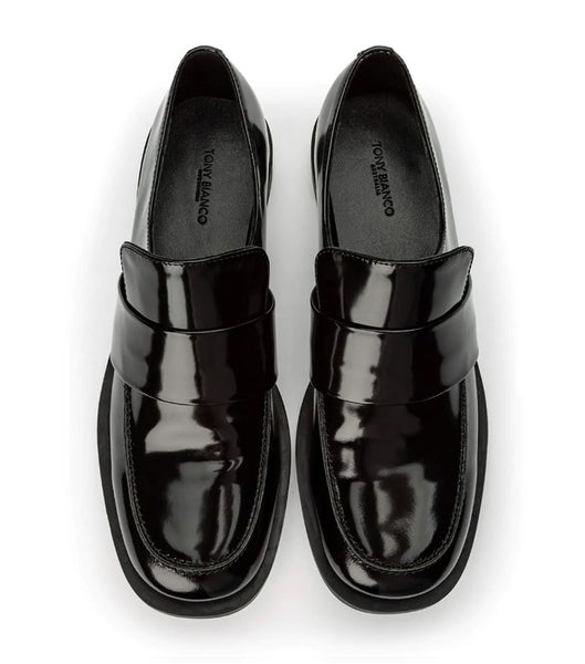 Loafers Tony Bianco Rovin Black Hi Shine 2.5cm Negras | CLQAV67095