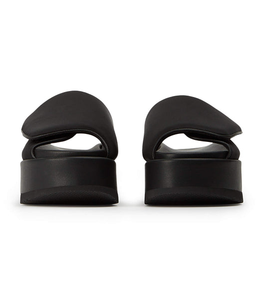 Sandalias Planas Tony Bianco Roxana Black Scuba 6cm Negras | CLEGJ85935