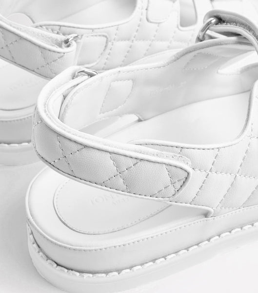 Sandalias de Diapositivas Tony Bianco Hiranni White Sheep Nappa 3.5cm Blancas | CLCVG37756