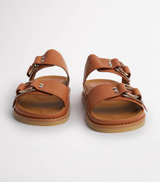 Sandalias de Diapositivas Tony Bianco Hunter Tan Como 3.5cm Marrones | CLQCS88406
