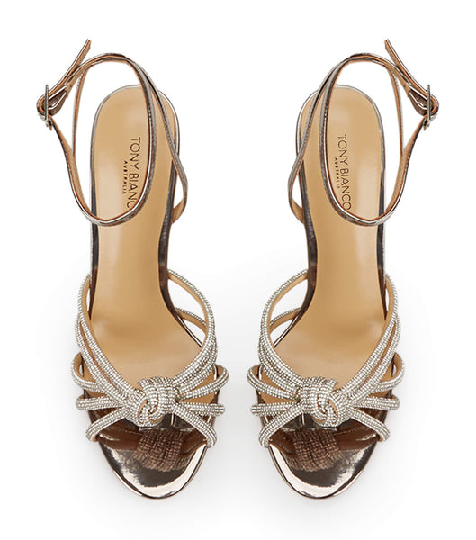 Tacones con tiras Tony Bianco Kyla Gunmetal Shine 11cm Gris | YCLGT49329