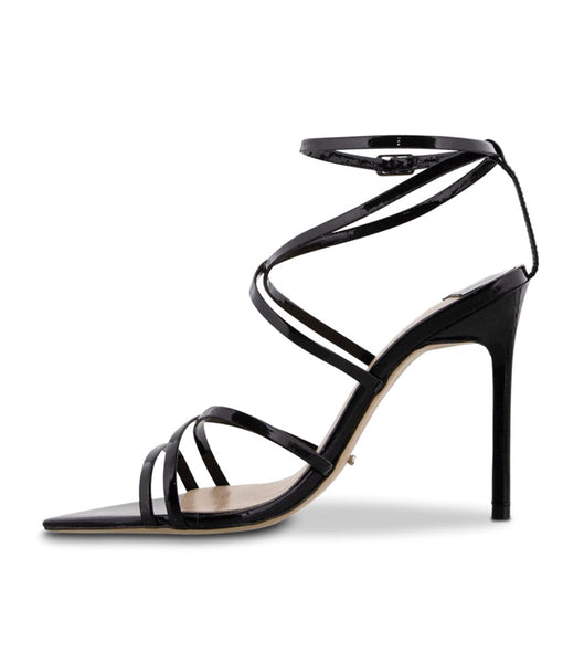 Tacones con tiras Tony Bianco Marcy Black Charol 10.5cm Negras | PCLQX65667