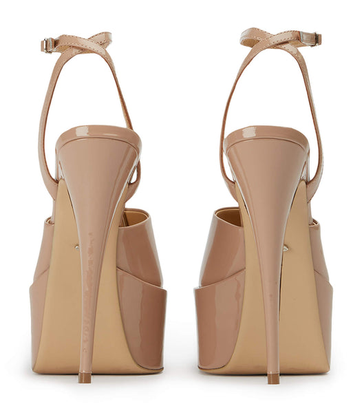 Tacones de aguja Tony Bianco Journey Coco Charol 15cm Beige | TCLWZ57978