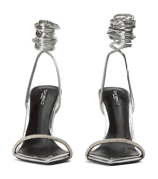 Tacones de aguja Tony Bianco Makai Silver Foil 10.5cm Plateadas | CLQCS62840