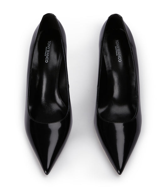 Tacones de evento Tony Bianco Dolly Black Hi Shine/Clear 9.5cm Negras | CLNZX74179