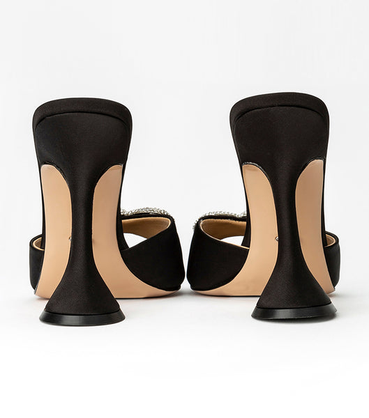 Tacones de evento Tony Bianco Montana Black Satin 10.5cm Negras | QCLWA18734