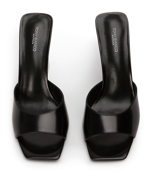 Tacones de evento Tony Bianco Naja Black Hi Shine/Clear 10.5cm Negras | CLJZR67037