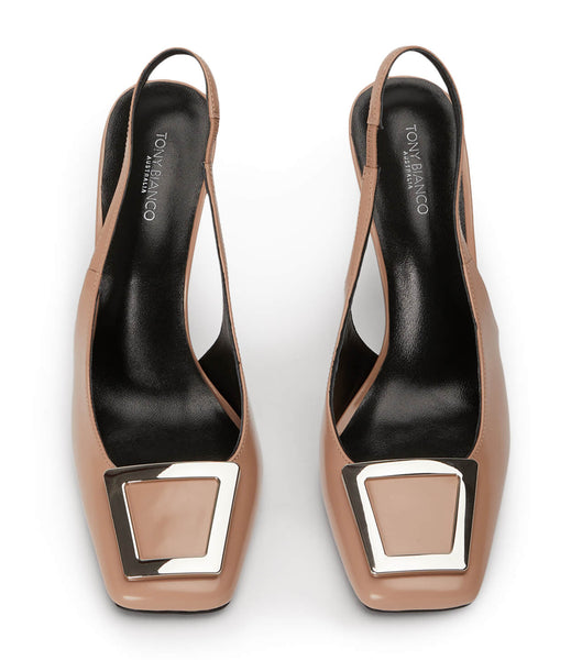 Tacones de evento Tony Bianco Ruski Latte Hi Shine 10.5cm Beige | PCLQX54225