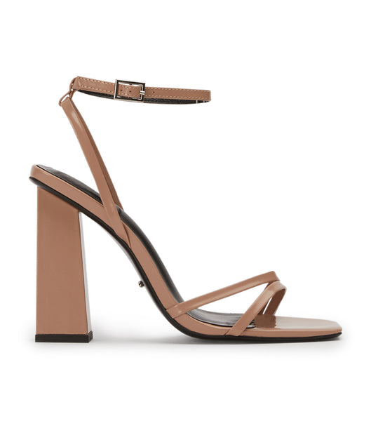 Zapatos Tacon Bloque Tony Bianco Nix Latte Hi Shine 10.5cm Beige | CLEAH86379