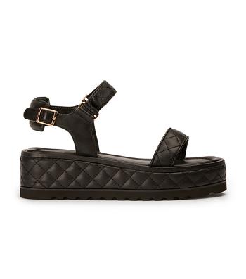 Sandalias Planas Tony Bianco Zahara Black Nappa 6cm Negras | ACLDF82379