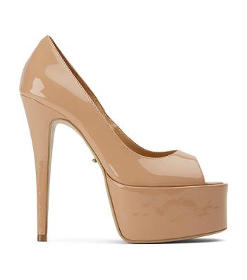 Tacones de aguja Tony Bianco Jolee Nude Charol 15cm Beige | XCLBH27856