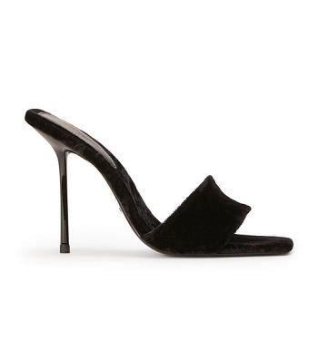 Tacones de evento Tony Bianco Natalie Black Crush 10.5cm Negras | CLCVG10162